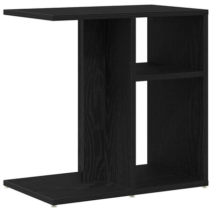 Tavolo laterale Rovere Nero 50 x 30 x 50 cm Legno multistrato