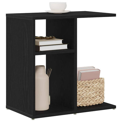 Tavolo laterale Rovere Nero 50 x 30 x 50 cm Legno multistrato