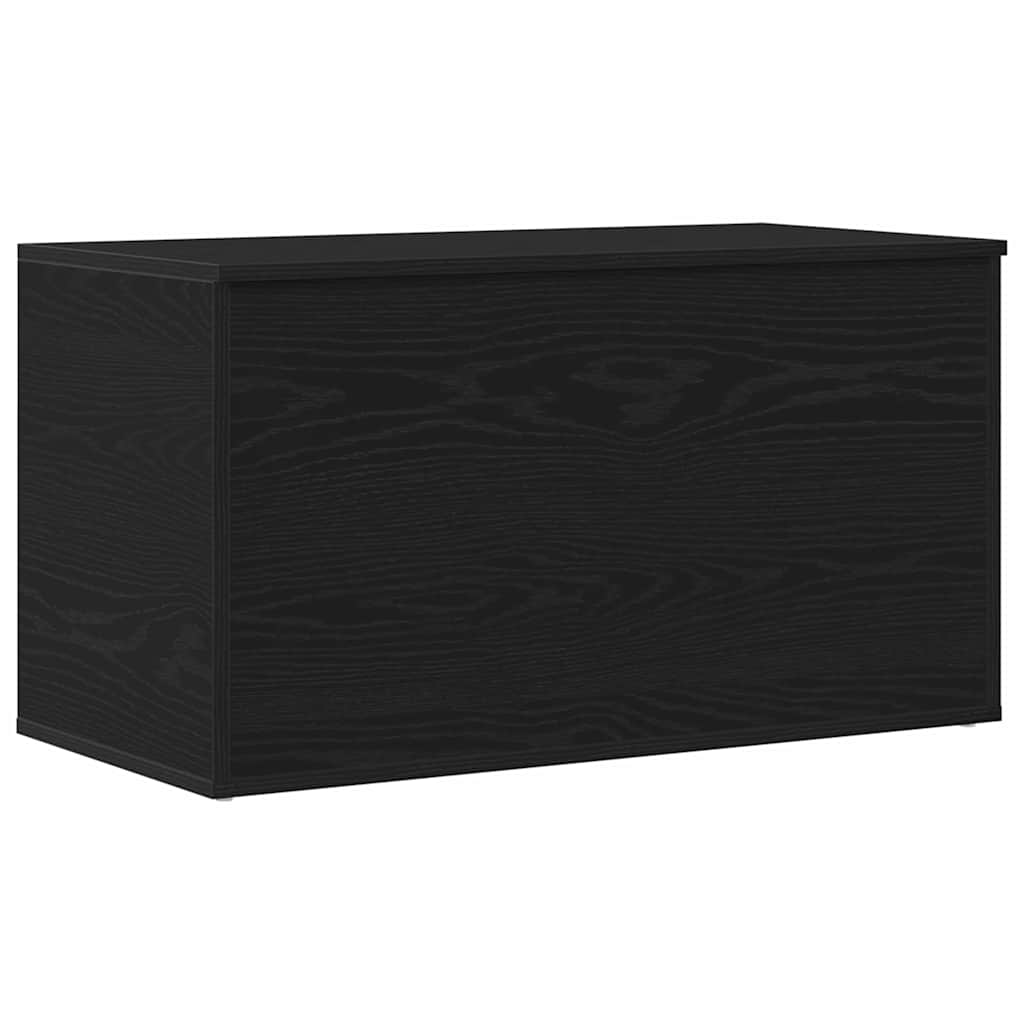Scatola di Stoccaggio Rovere Nero 84 x 42 x 46 cm