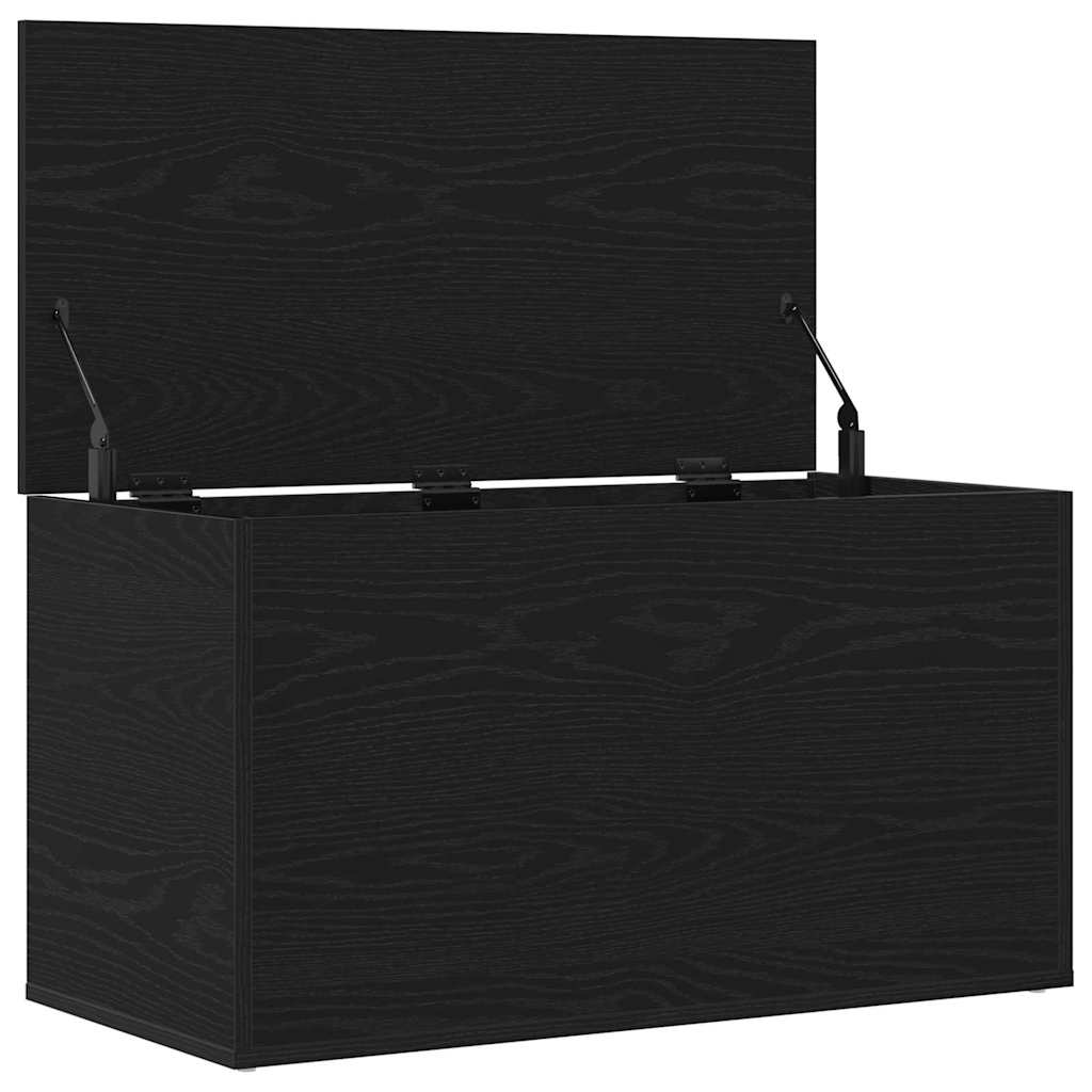 Scatola di Stoccaggio Rovere Nero 84 x 42 x 46 cm