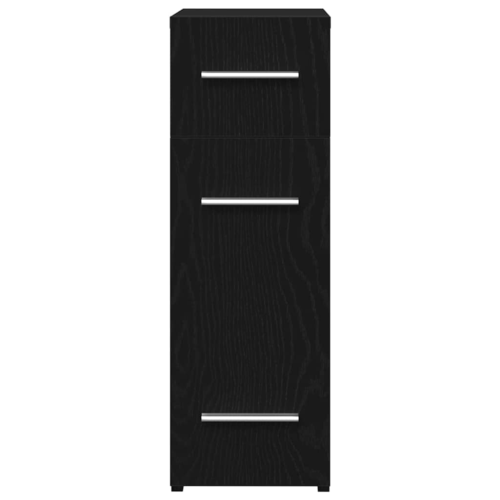 Mobile da farmacia Rovere nero 20 x 45.5 x 60 cm