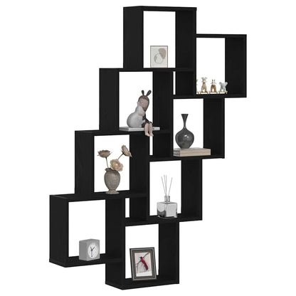 Scaffale da parete Rovere Nero 90 x 15 x 119,5 cm