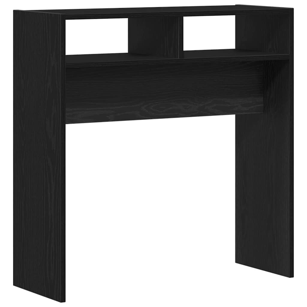 Tavolo consolle Rovere Nero 78 x 30 x 80 cm Legno multistrato