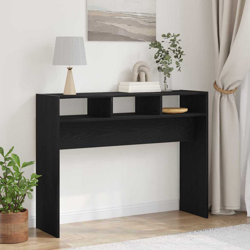 Tavolo consolle Rovere nero 105 x 30 x 80 cm Legno multistrato