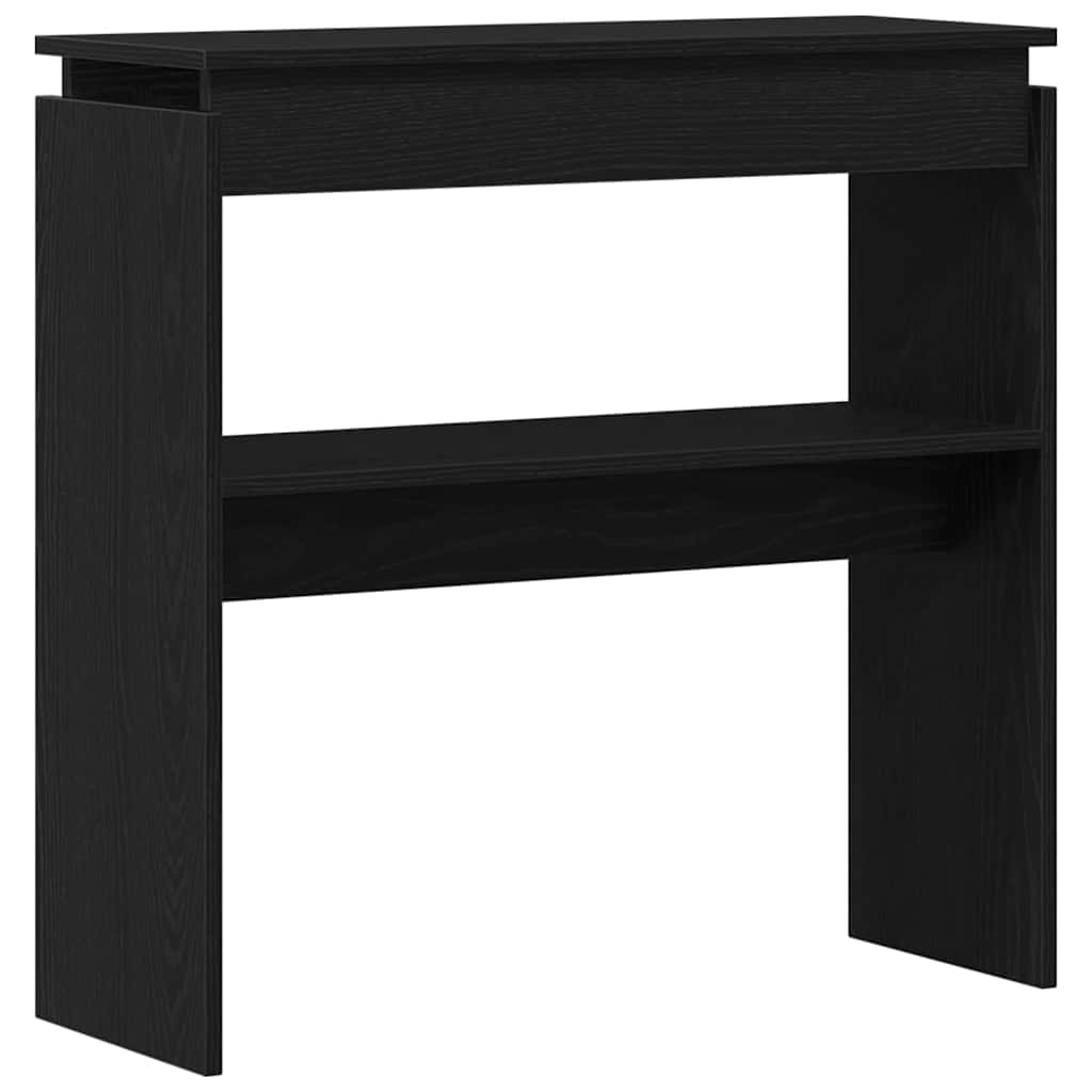 Tavolo consolle Rovere Nero 80 x 30 x 80 cm Legno multistrato