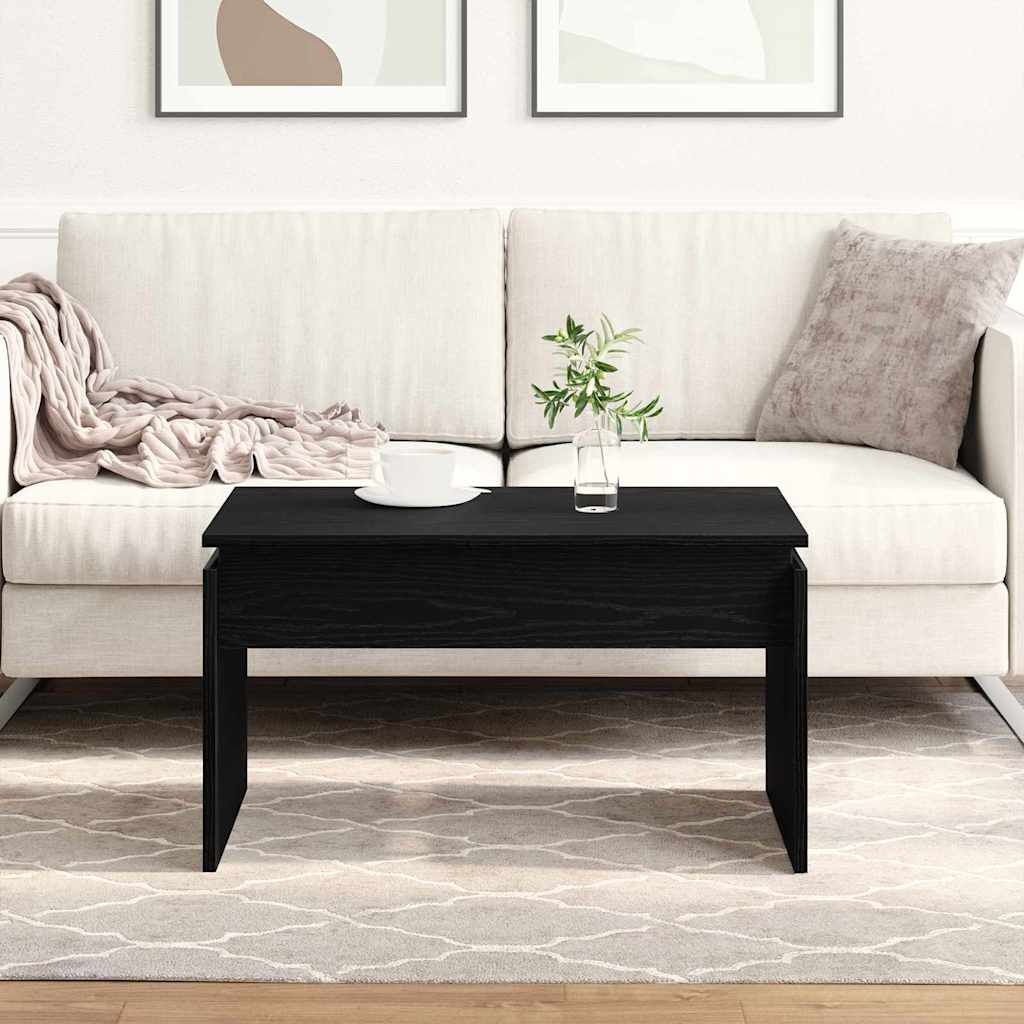 Tavolino da salotto Rovere Nero 68 x 50 x 38 cm