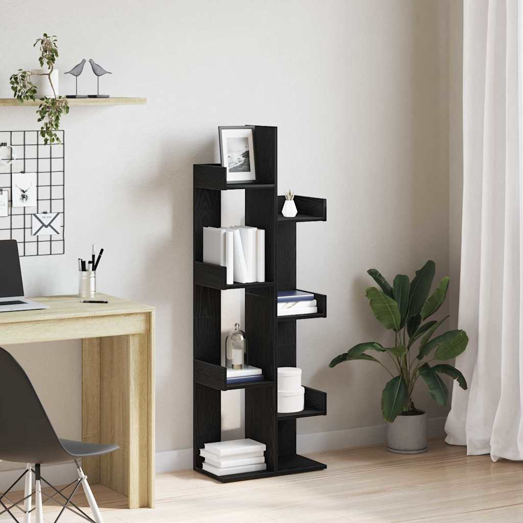 Libreria Rovere Nero 48 x 25,5 x 140 cm Legno multistrato