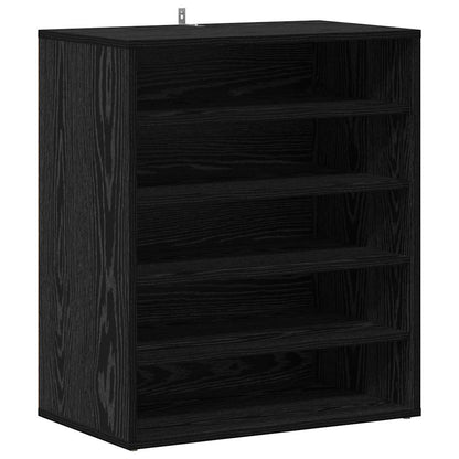 Mobile per scarpe Rovere Nero 60 x 35 x 70 cm Legno multistrato