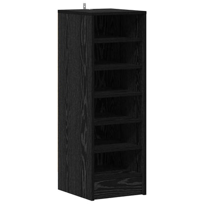 Mobile per scarpe Rovere Nero 32 x 35 x 90 cm Legno multistrato