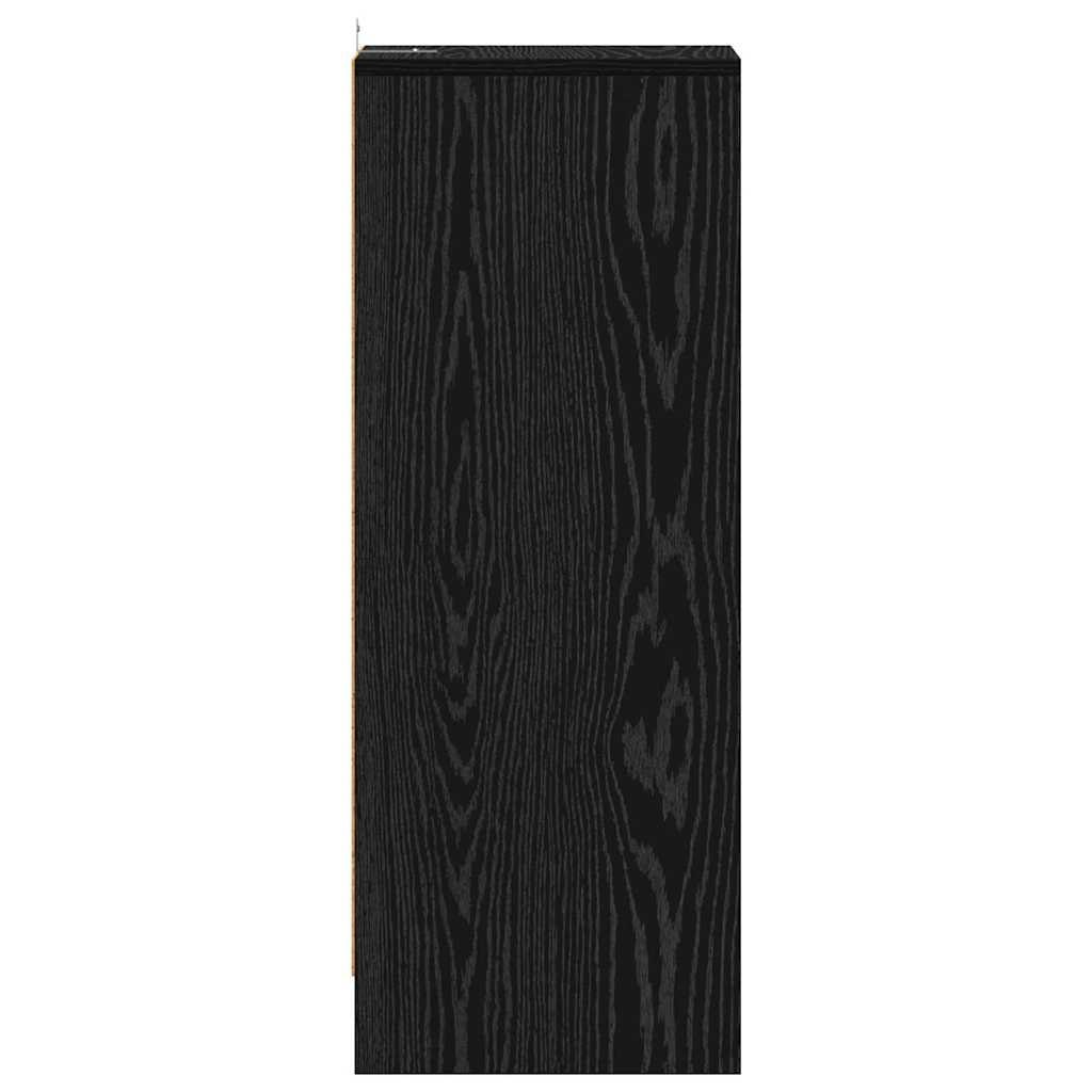 Mobile per scarpe Rovere Nero 32 x 35 x 90 cm Legno multistrato