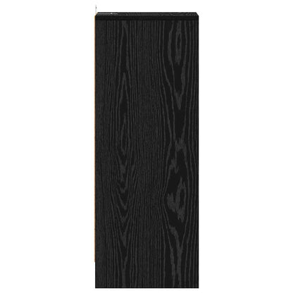 Mobile per scarpe Rovere Nero 32 x 35 x 90 cm Legno multistrato
