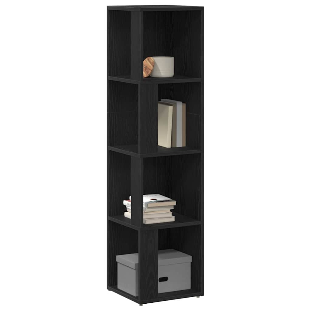 Mensole angolari Rovere Nero 33 x 33 x 132 cm Legno multistrato