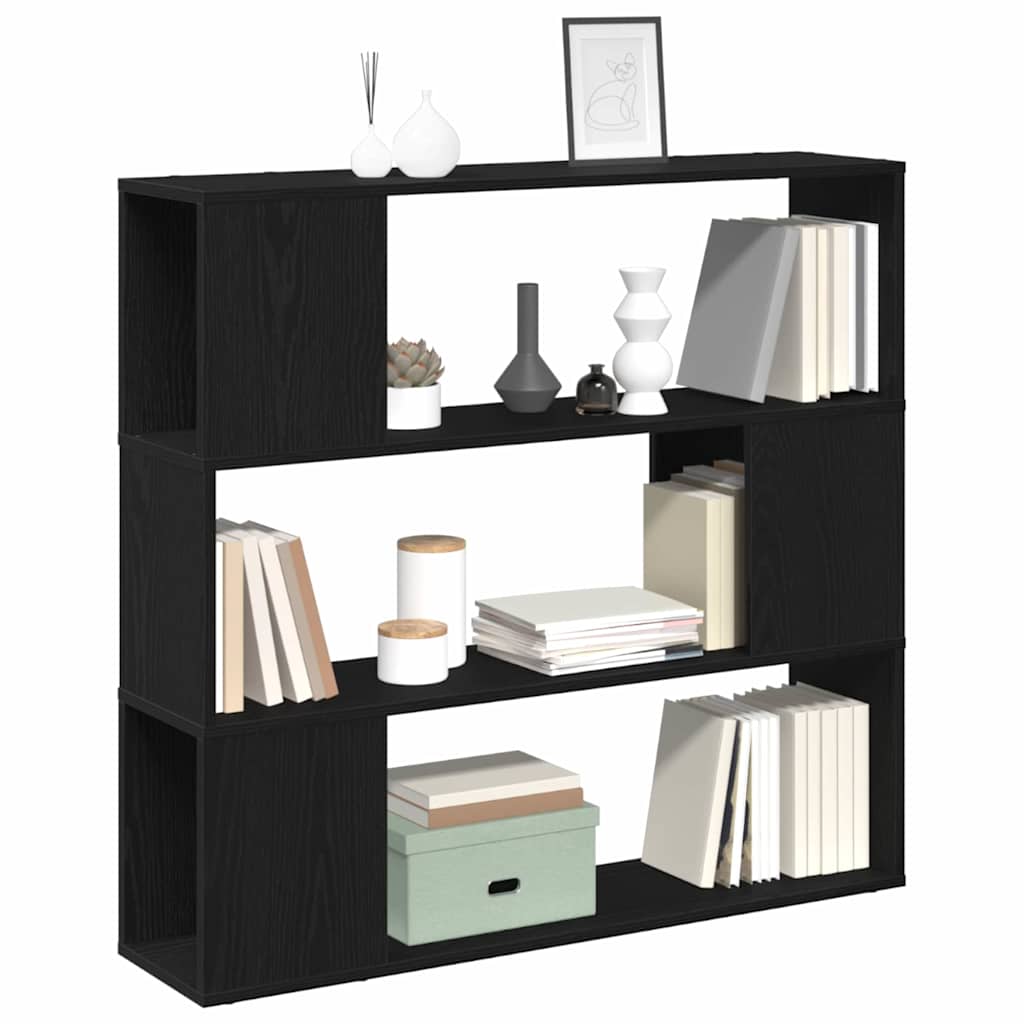 Set mobile TV Rovere Nero 100 x 24 x 94 cm Legno multistrato