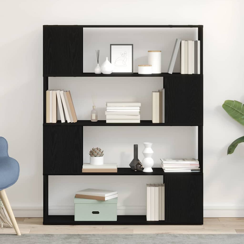 Set mobile TV Rovere Nero 100 x 24 x 124,5 cm Legno multistrato