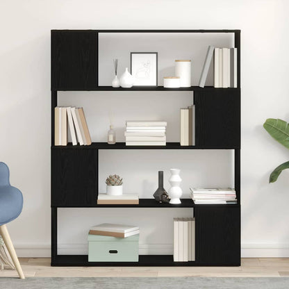 Set mobile TV Rovere Nero 100 x 24 x 124,5 cm Legno multistrato