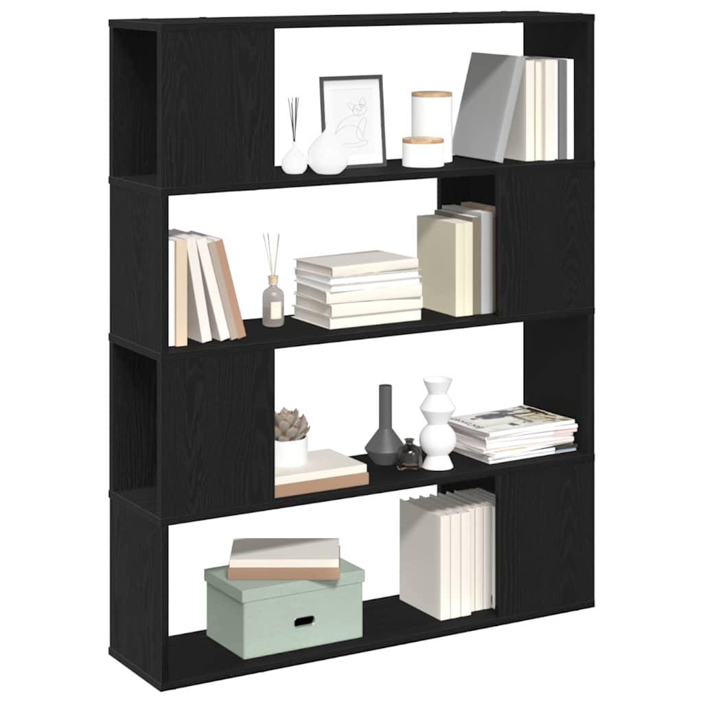 Set mobile TV Rovere Nero 100 x 24 x 124,5 cm Legno multistrato