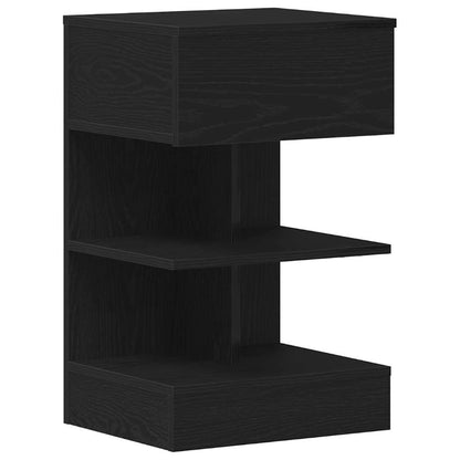 Armadio da Notte Rovere Nero 40 x 35 x 65 cm Legno multistrato
