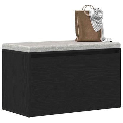 Panca per ingresso con cassetto Rovere Nero 80 x 40 x 45 cm