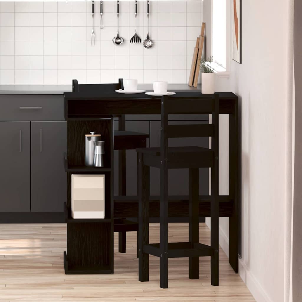 Tavolo da bar Rovere Nero 100 x 48 x 101,5 cm Legno multistrato