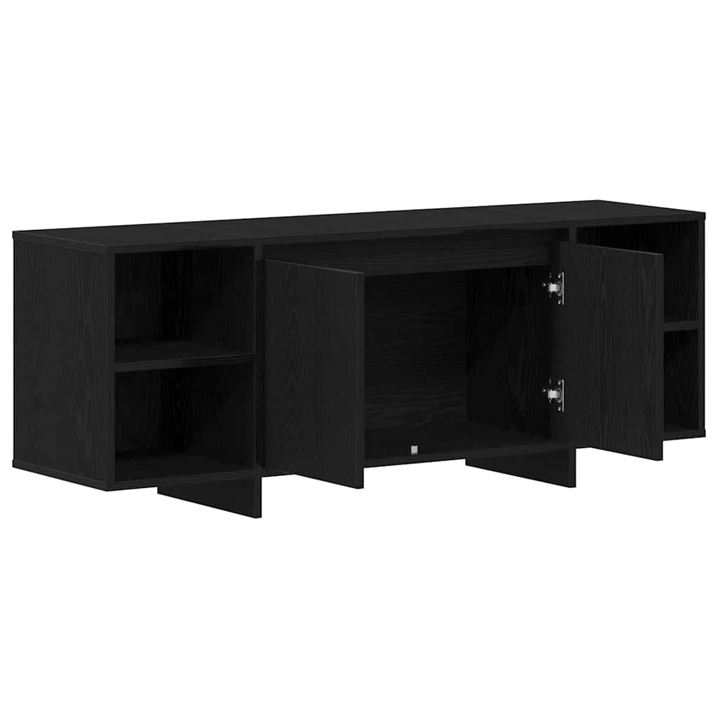 Mobile TV Rovere Nero 120 x 30 x 40,5 cm Legno multistrato