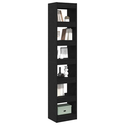 Armadio per Libri Rovere nero 40 x 30 x 198 cm