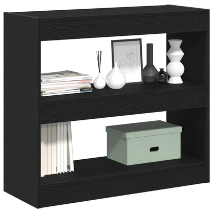 Armadio per Libri 2 pcs Rovere Nero 80 x 30 x 72 cm