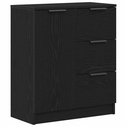 Credenza Rovere Nero 60 x 30 x 70 cm Legno multistrato