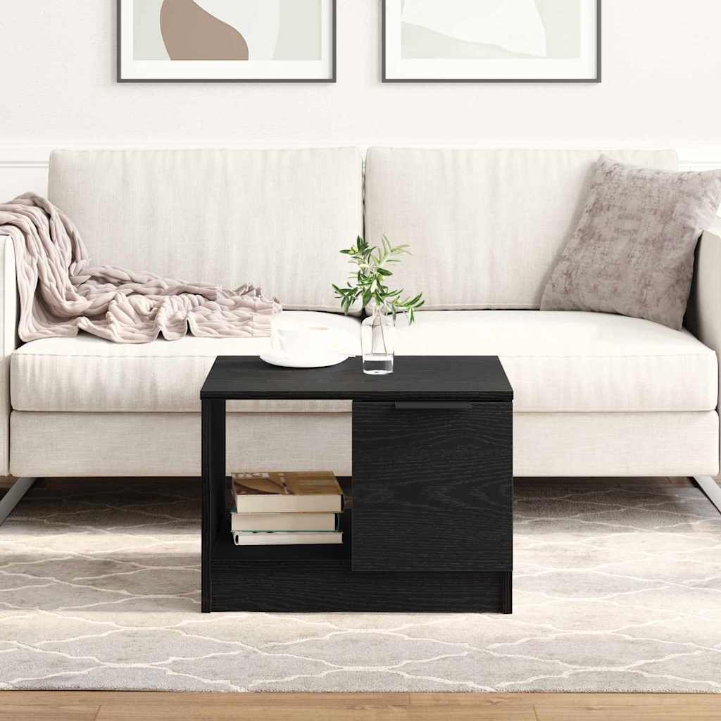 Tavolino da salotto with Drawer Rovere nero 50 x 50 x 36 cm