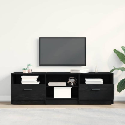 Mobile TV Rovere Nero 150 x 33,5 x 45 cm Legno multistrato