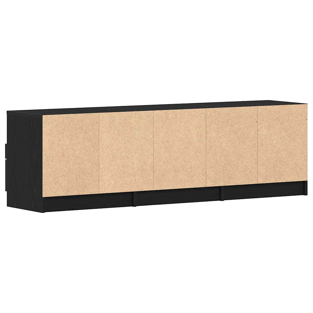 Mobile TV Rovere Nero 150 x 33,5 x 45 cm Legno multistrato