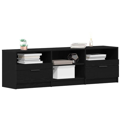 Mobile TV Rovere Nero 150 x 33,5 x 45 cm Legno multistrato