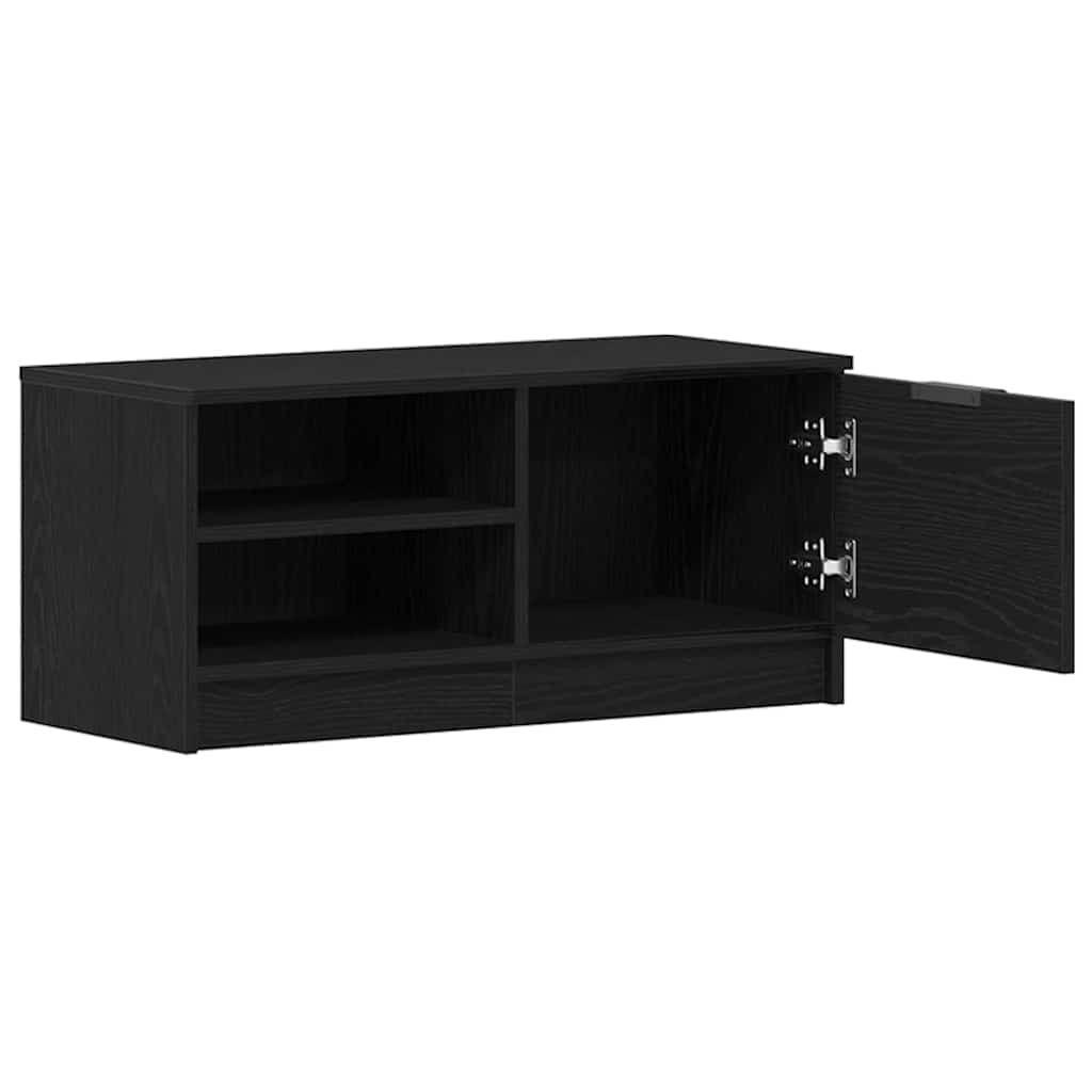 Mobile TV Rovere Nero 80 x 35 x 36,5 cm Legno multistrato