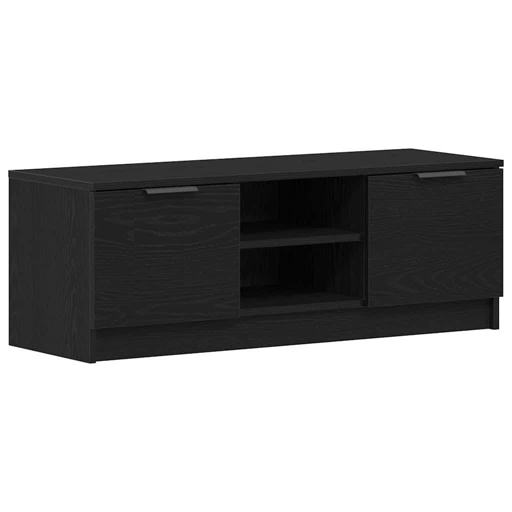 Mobile TV Rovere Nero 102 x 32 x 35.5 cm Legno multistrato