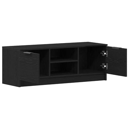 Mobile TV Rovere Nero 102 x 32 x 35.5 cm Legno multistrato