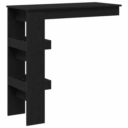 Tavolo Bar da Parete Rovere Nero 102 x 45 x 103,5 cm