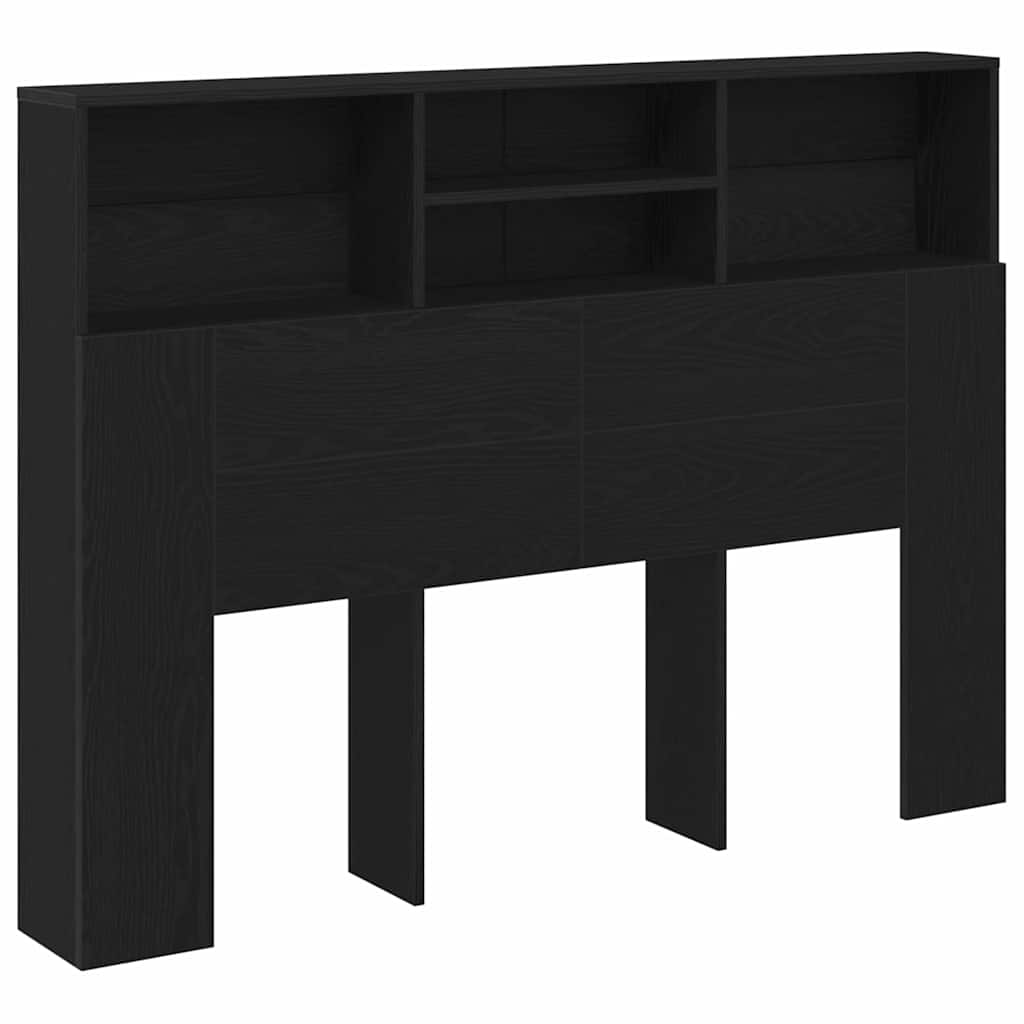 Testata del letto con testiera Rovere Nero 140 x 19 x 103,5 cm