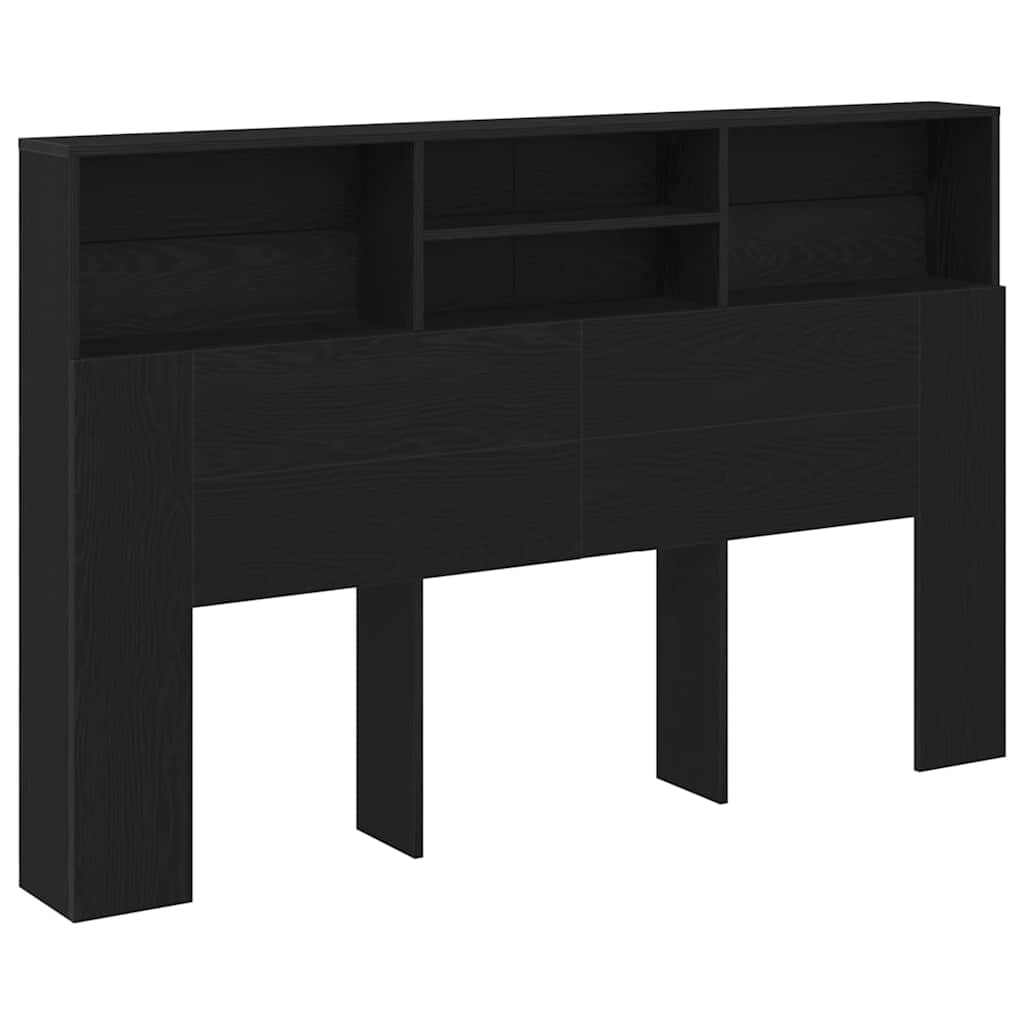 Testata del letto con testiera Rovere Nero 160 x 19 x 103,5 cm