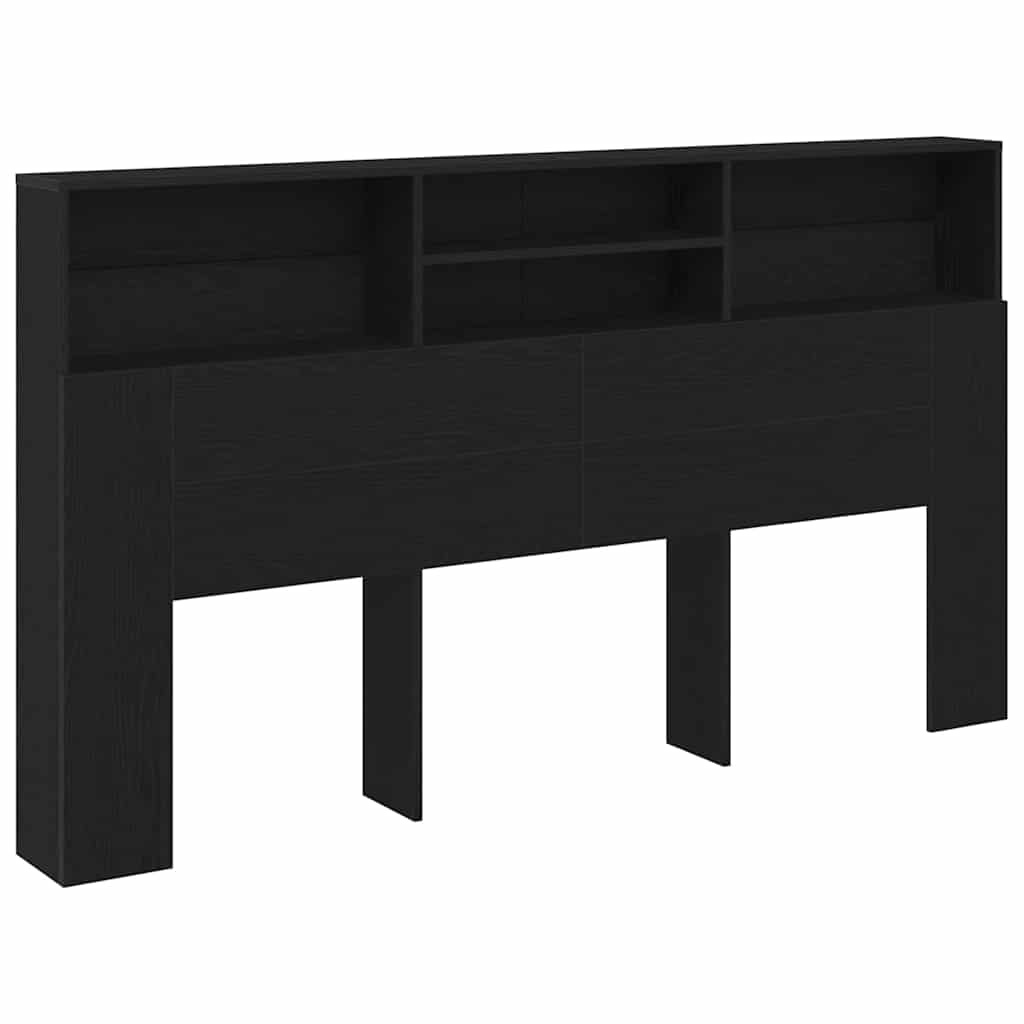 Testata del letto con testiera Rovere Nero 180 x 19 x 103,5 cm