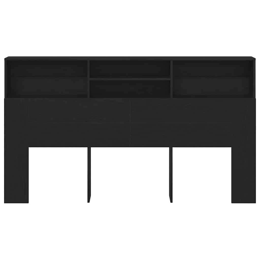 Testata del letto con testiera Rovere Nero 180 x 19 x 103,5 cm