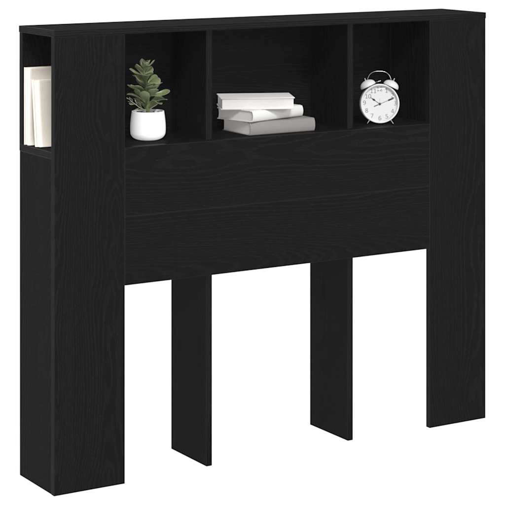 Testata del letto Rovere Nero 120 x 18.5 x 102.5 cm