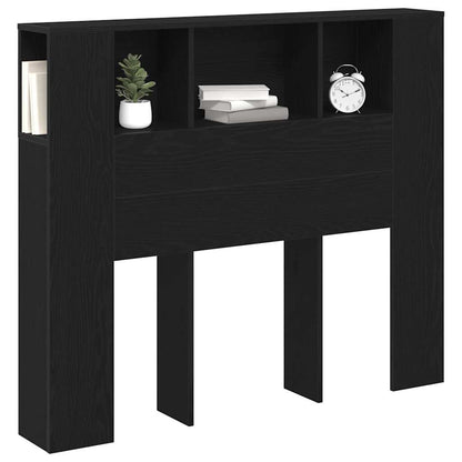 Testata del letto Rovere Nero 120 x 18.5 x 102.5 cm