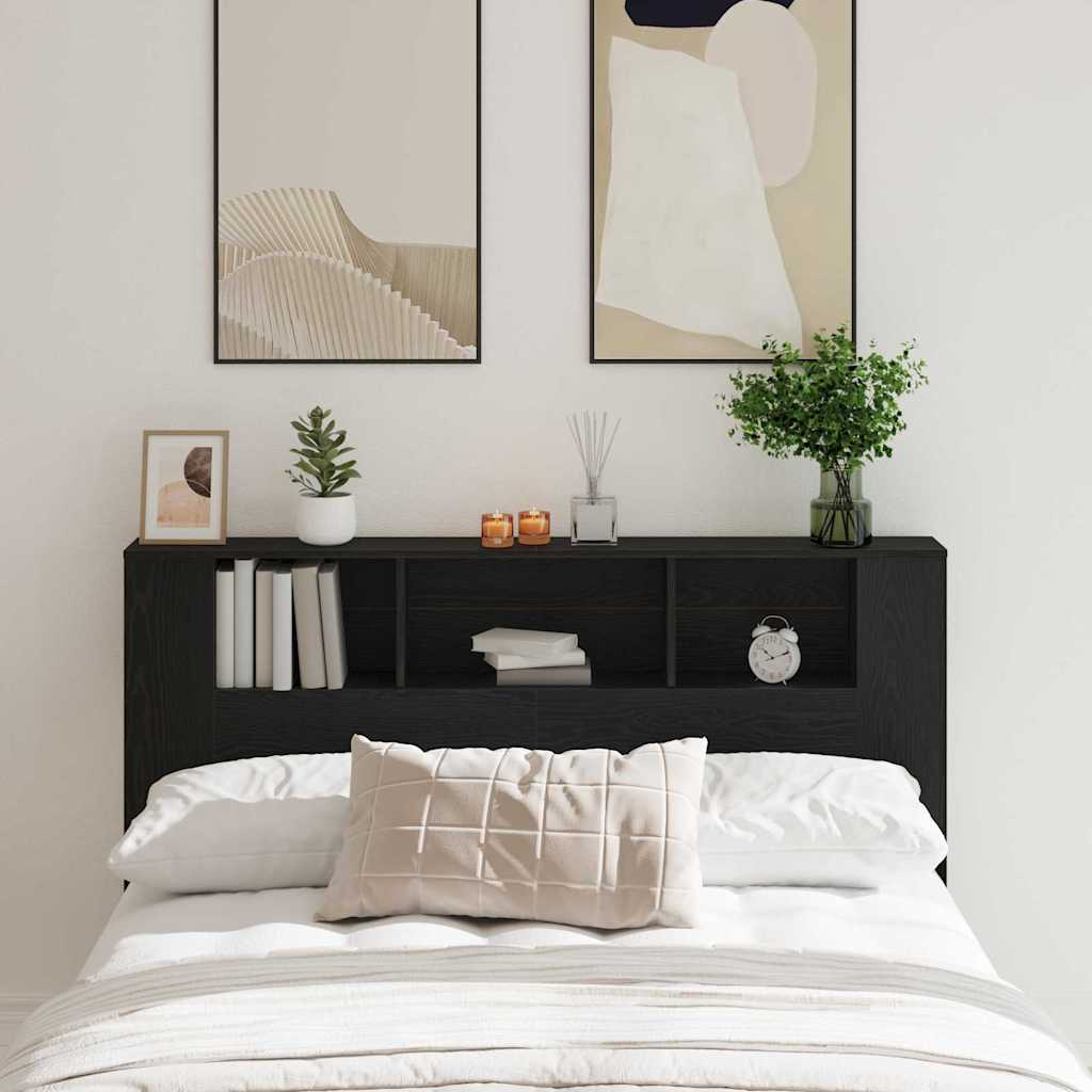 Testata del letto Rovere Nero 120 x 18.5 x 102.5 cm