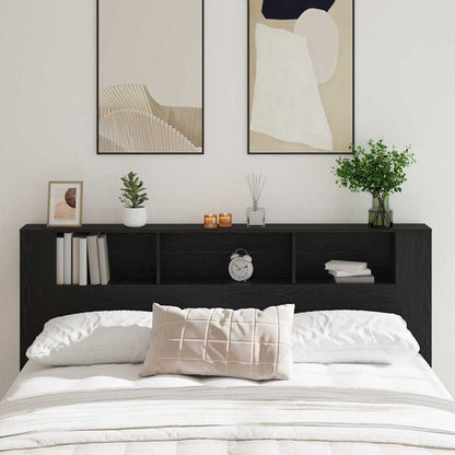 Testata del letto Rovere Nero 200 x 18,5 x 102,5 cm