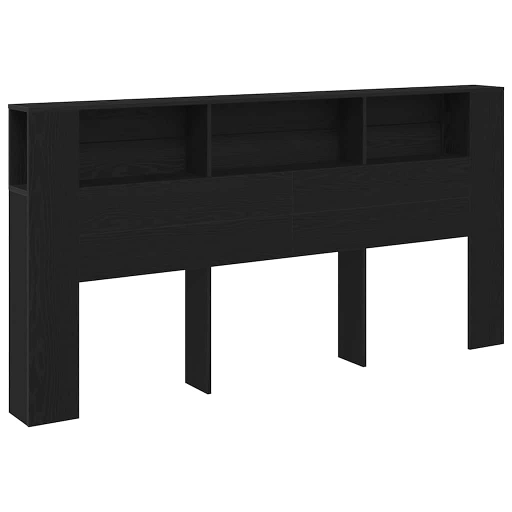 Testata del letto Rovere Nero 200 x 18,5 x 102,5 cm