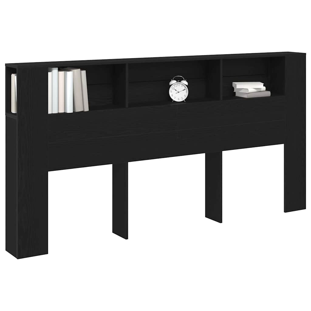 Testata del letto Rovere Nero 200 x 18,5 x 102,5 cm