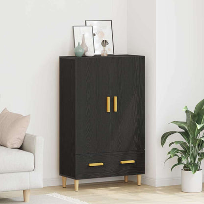 Credenza Rovere Nero 70 x 31 x 115 cm Legno multistrato