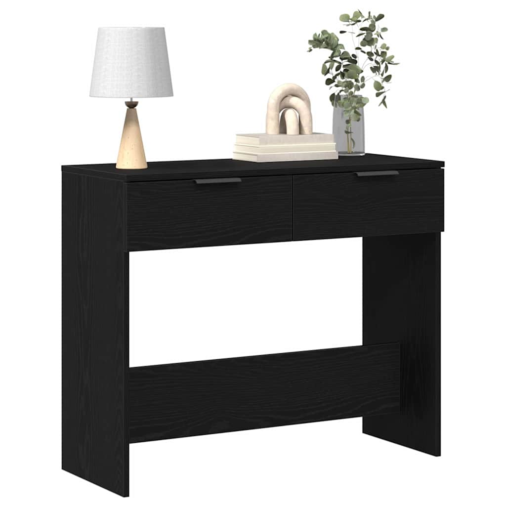 Tavolo consolle Rovere Nero 30 x 36 x 75 cm Legno multistrato