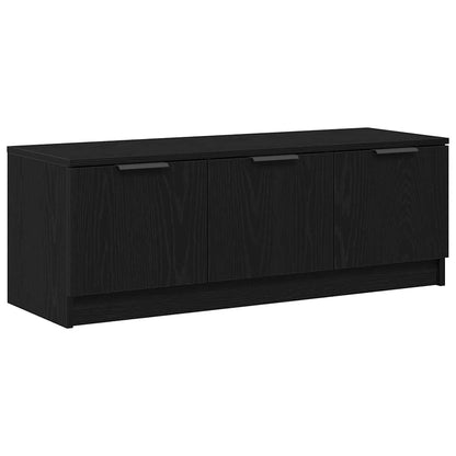 Mobile TV Rovere Nero 102 x 35 x 36,5 cm Legno multistrato