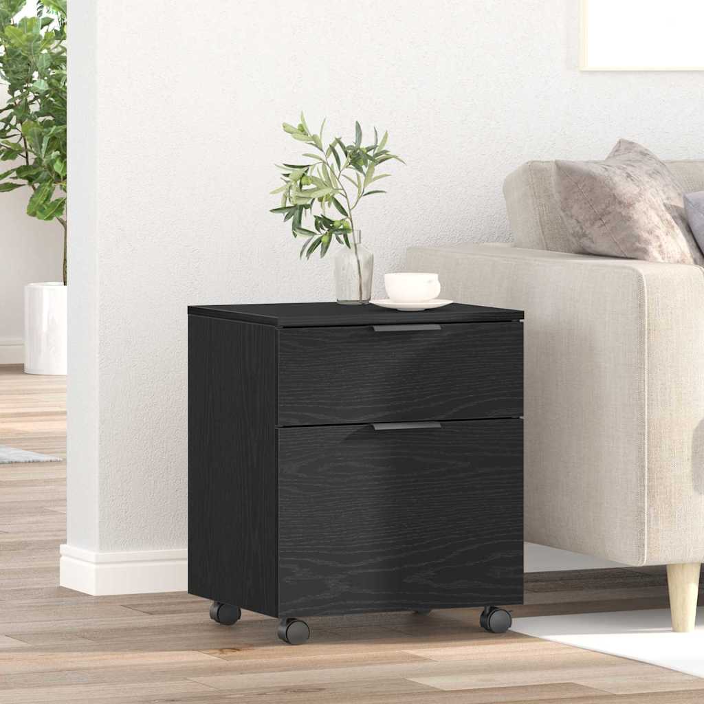 Armadio per File Rovere Nero 45 x 38 x 54 cm Legno multistrato