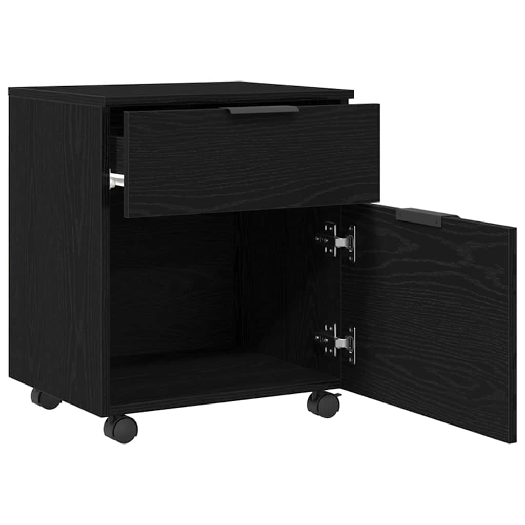 Armadio per File Rovere Nero 45 x 38 x 54 cm Legno multistrato